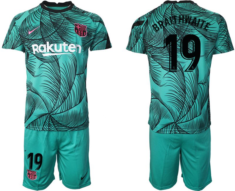 Men 2020-2021 club Barcelona green training suit #19 Soccer Jerseys